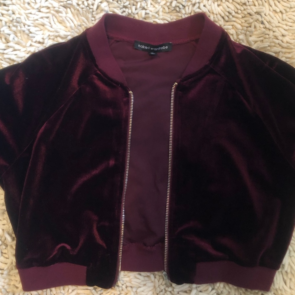 Zip up cropped sweater
